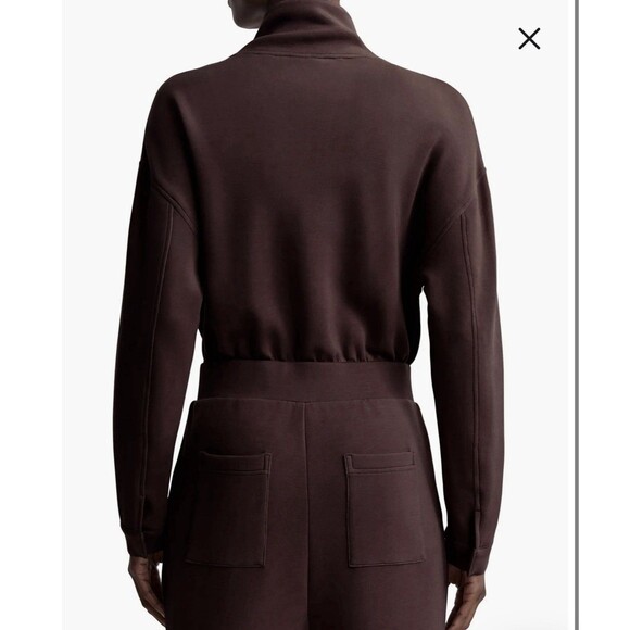 Varley Talia Long Sleeve Doublesoft Jersey Zip Jumpsuit Long Sleeve Lounge Sz XL - Picture 2 of 15